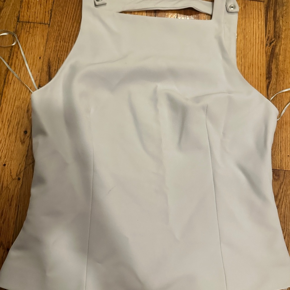 Elegant Gray Sleeveless Top